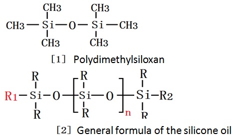 Polydimethylsiloxan, allgemeine Formel des Silikonöls
